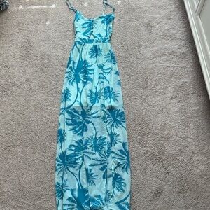 Blue and White Maxi Dress